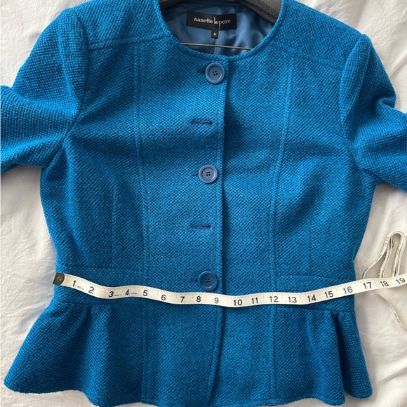 NWT Nanette Lepore Peplum Blue Blazer - Picture 7 of 7